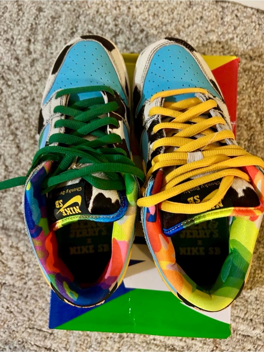 Nike SB × Ben and Jerry's ice cream multicoloured SB dunks sneakers - Picture 3 of 8